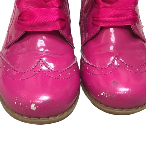 L'Amour Pink Patent Boots 9 - Picture 7 of 8